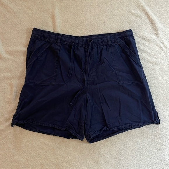Kim Rogers Pants - Kim Rogers Pull On Tie-Front Blue Shorts